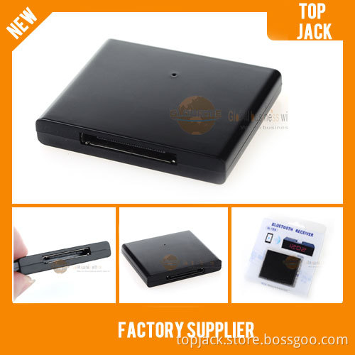 H-168 2.4GHz Mini Box Style Bluetooth V2.1+EDR Wireless Music Receiver Dock Adaptor 30 Pin Connector for iPhone/ iPad / iPod (TSBTIP01)